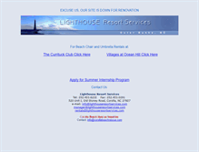 Tablet Screenshot of lighthouseresortservices.com